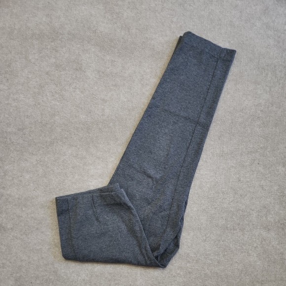 J Jill Ponte Knit Slim Leg Pants Womens Size L Gray Striped Super Soft Stretch - Picture 1 of 6